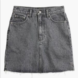 NWT Lucky Brand Black Grey Denim Mini Skirt